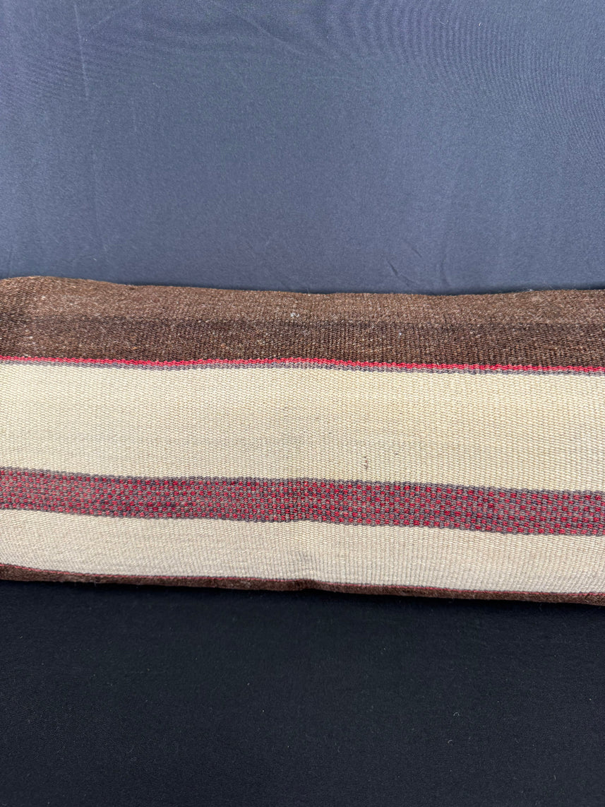 Turkish Hemp Pillow Cushion Natural Beige Brown Cushion Cover 12x46 #30396