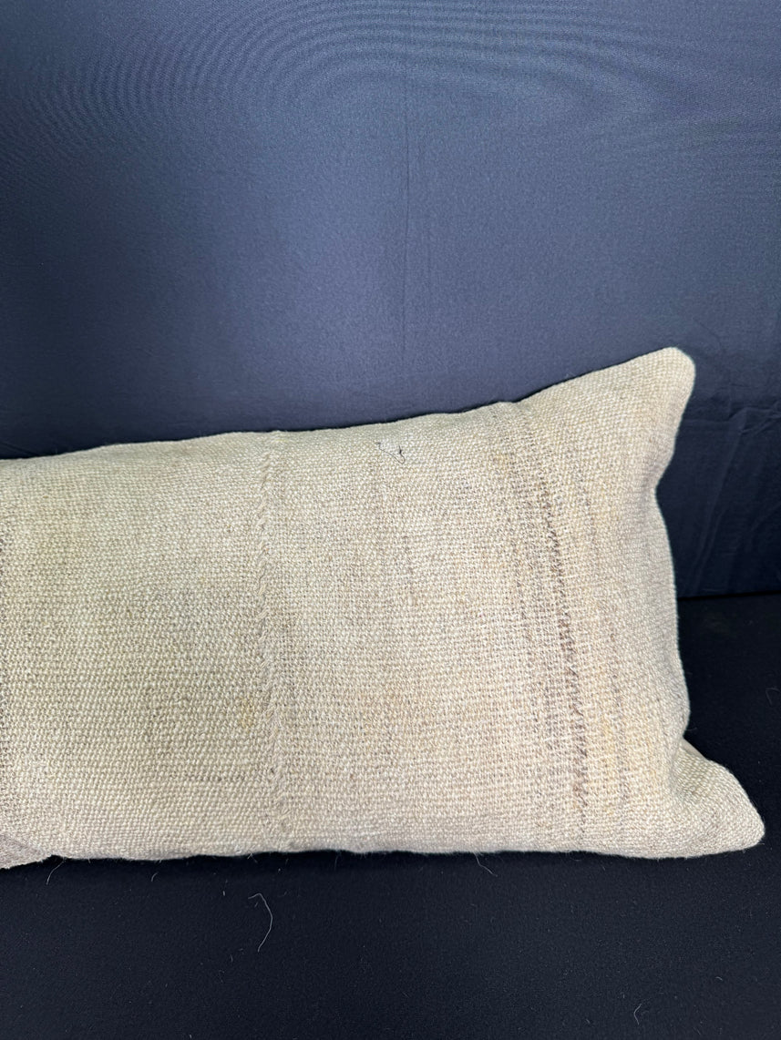 Turkish Hemp Pillow Cushion Natural Beige  Cushion Cover 12x46 #30319