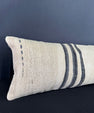 Turkish Hemp Pillow Cushion Natural Beige Black Cushion Cover 12x46 #30313