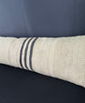 Turkish Hemp Pillow Cushion Natural Beige Black Cushion Cover 12x46 #30313