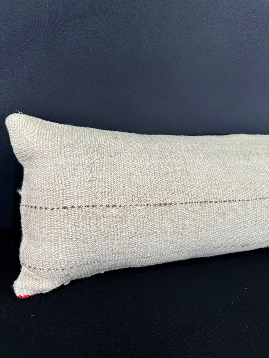 Turkish Hemp Pillow Cushion Natural Beige  Cushion Cover 12x46 #30307