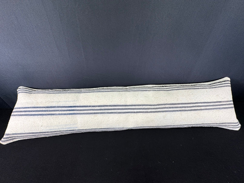 Turkish Hemp Pillow Cushion Natural Beige Gray Cushion Cover 12x46 #30309