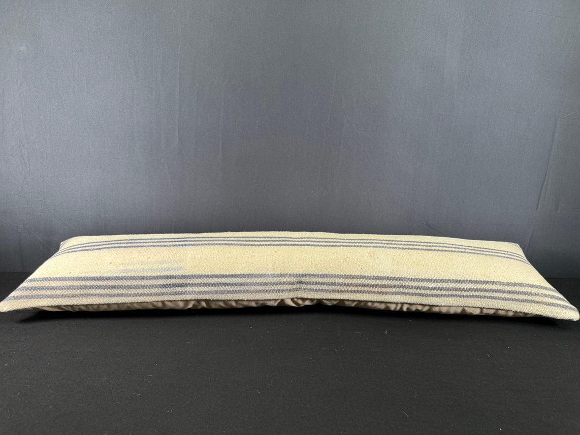 Turkish Hemp Pillow Cushion Natural Beige Gray Cushion Cover 12x46 #30309