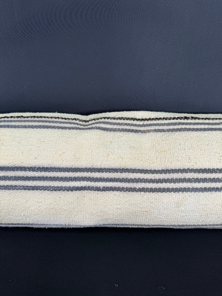 Turkish Hemp Pillow Cushion Natural Beige Gray Cushion Cover 12x46 #30309