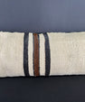 Turkish Hemp Pillow Cushion Natural Beige Black Cushion Cover 12x46 #30324