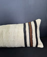Turkish Hemp Pillow Cushion Natural Beige Black Cushion Cover 12x46 #30324