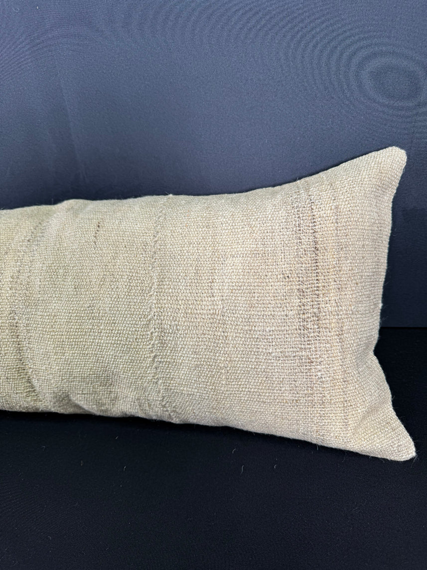 Turkish Hemp Pillow Cushion Natural Beige  Cushion Cover 12x46 #30288