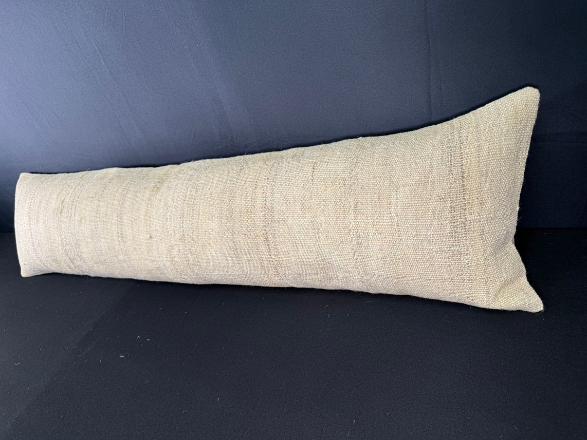 Turkish Hemp Pillow Cushion Natural Beige  Cushion Cover 12x46 #30288