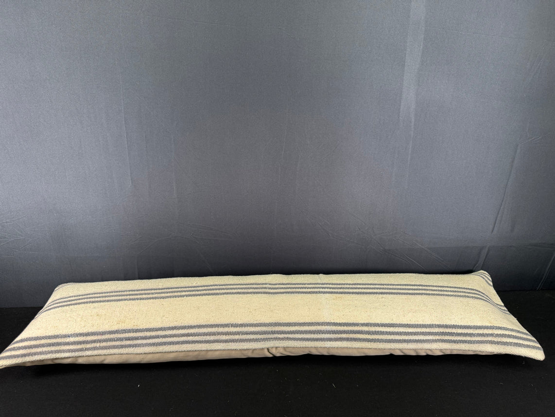 Turkish Hemp Pillow Cushion Natural Beige Gray Cushion Cover 12x46 #30287