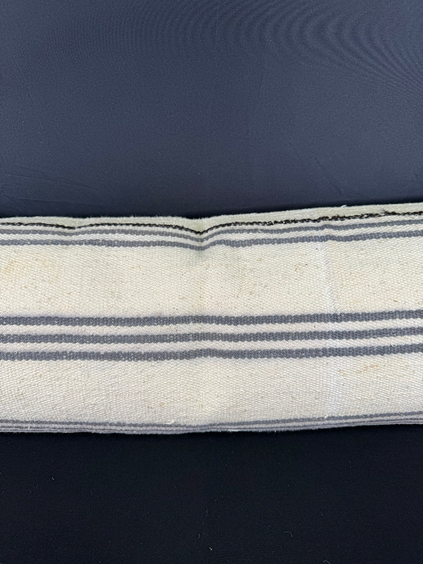 Turkish Hemp Pillow Cushion Natural Beige Gray Cushion Cover 12x46 #30287