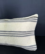 Turkish Hemp Pillow Cushion Natural Beige Gray Cushion Cover 12x46 #30287