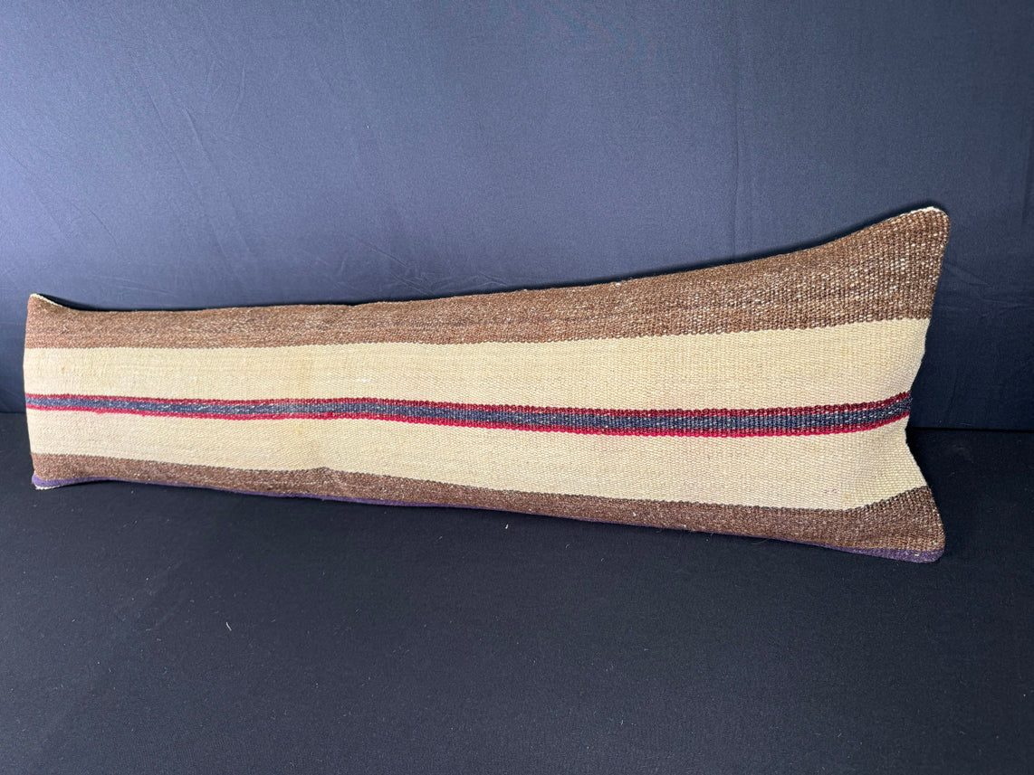 Turkish Hemp Pillow Cushion Natural Beige Brown Cushion Cover 12x46 #30335