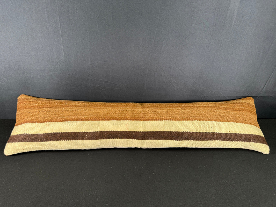 Turkish Hemp Pillow Cushion Natural Beige Brown Cushion Cover 12x46 #30318
