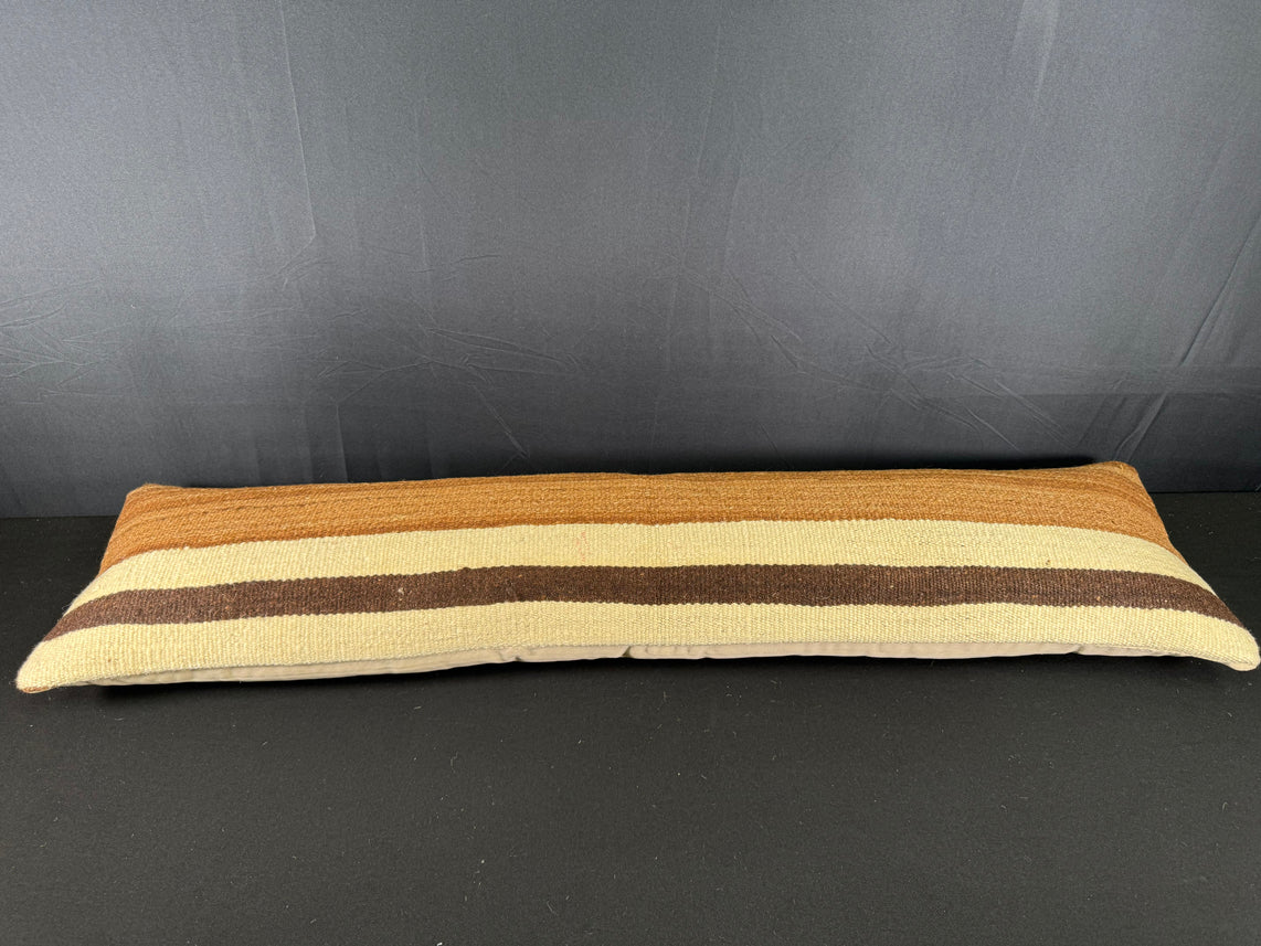 Turkish Hemp Pillow Cushion Natural Beige Brown Cushion Cover 12x46 #30318