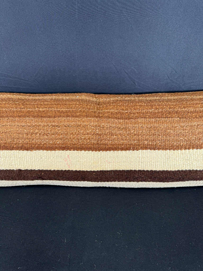 Turkish Hemp Pillow Cushion Natural Beige Brown Cushion Cover 12x46 #30318