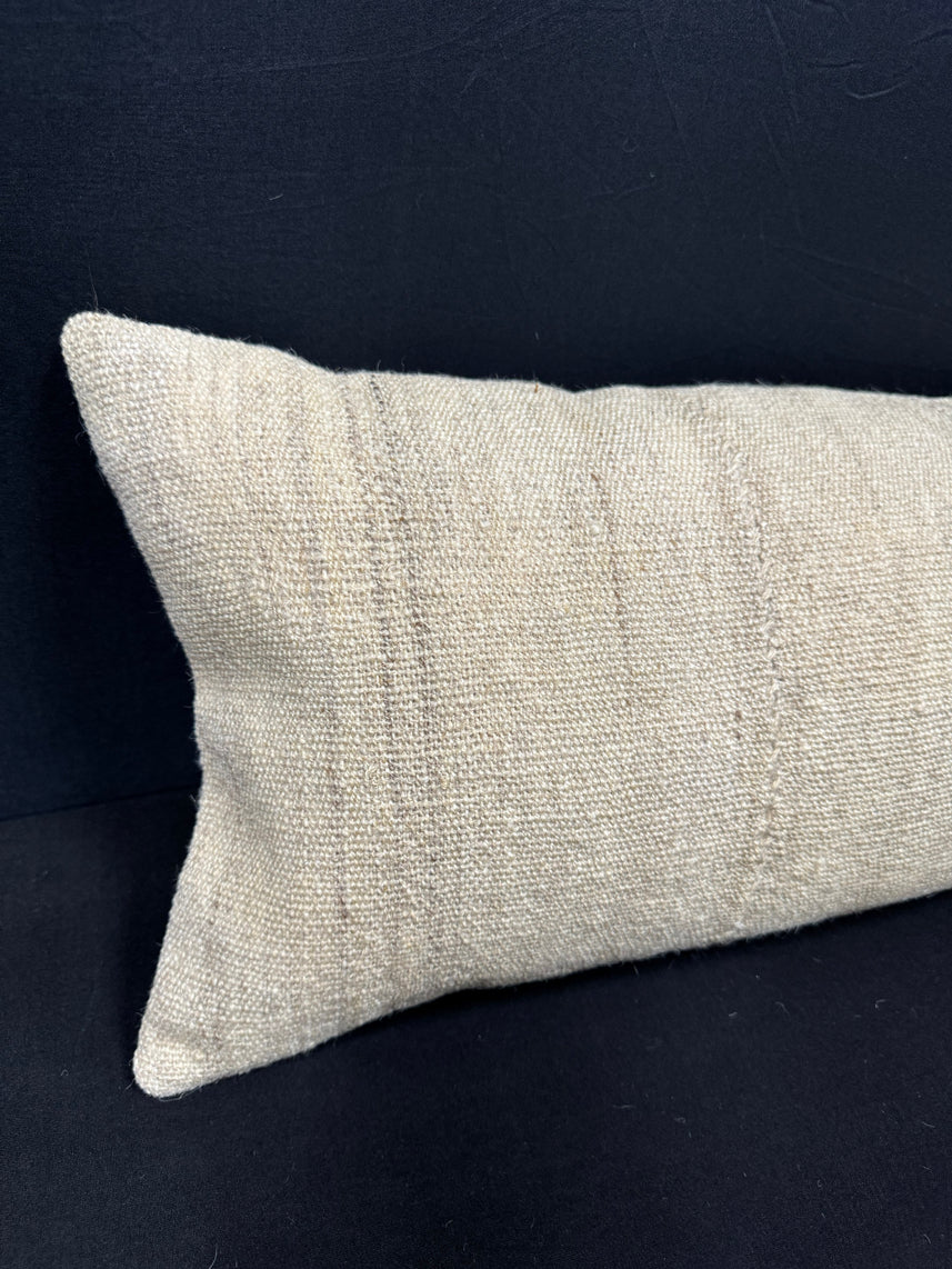 Turkish Hemp Pillow Cushion Natural Beige  Cushion Cover 12x46 #30290