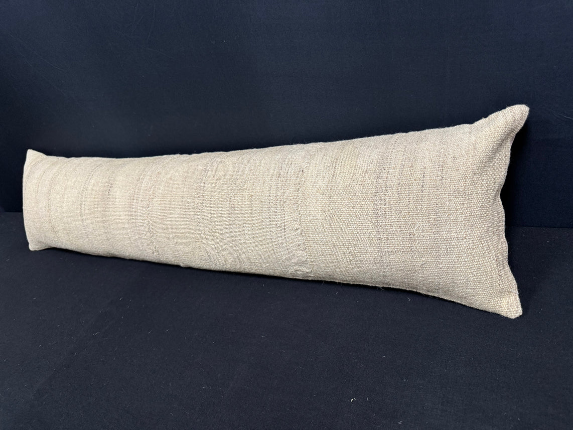 Turkish Hemp Pillow Cushion Natural Beige  Cushion Cover 12x46 #30290