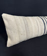 Turkish Hemp Pillow Cushion Natural Beige Black Cushion Cover 12x46 #30333