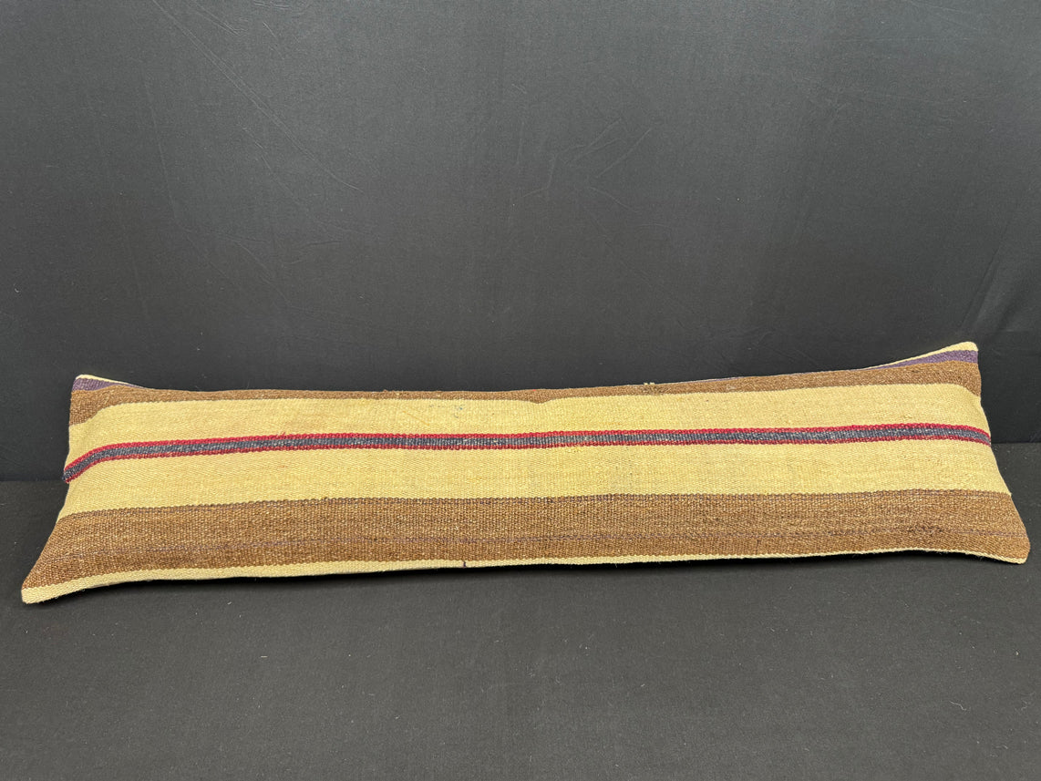 Turkish Hemp Pillow Cushion Natural Beige Brown Cushion Cover 12x46 #30339