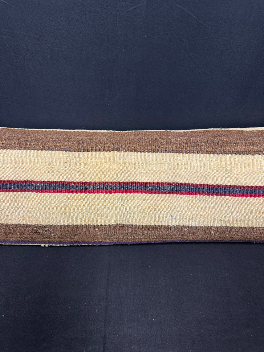 Turkish Hemp Pillow Cushion Natural Beige Brown Cushion Cover 12x46 #30339