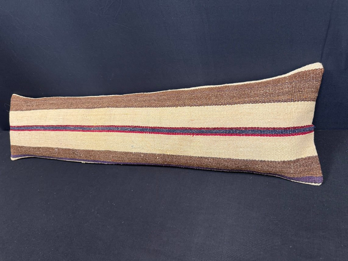 Turkish Hemp Pillow Cushion Natural Beige Brown Cushion Cover 12x46 #30339