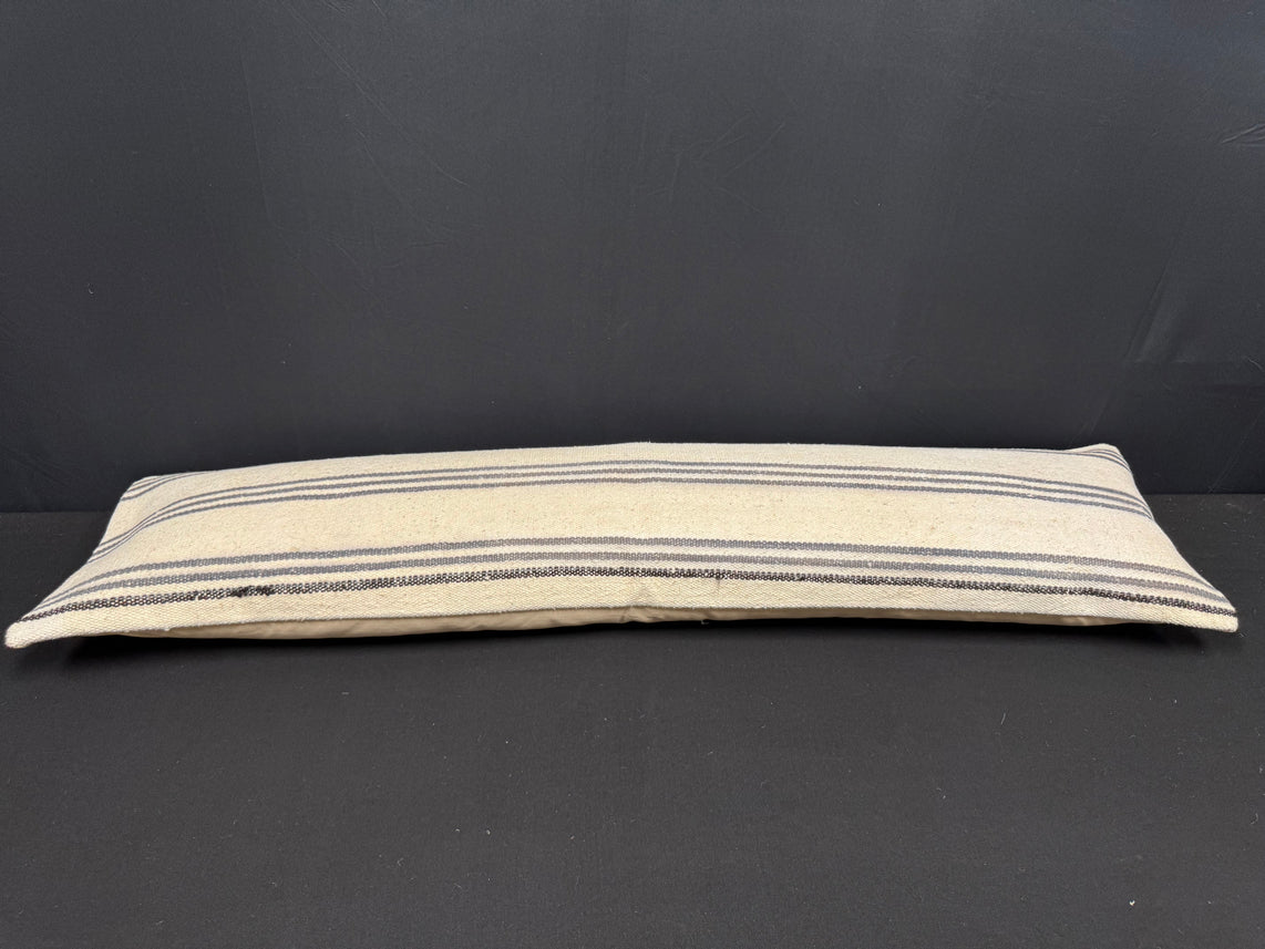 Turkish Hemp Pillow Cushion Natural Beige Gray Cushion Cover 12x46 #30304