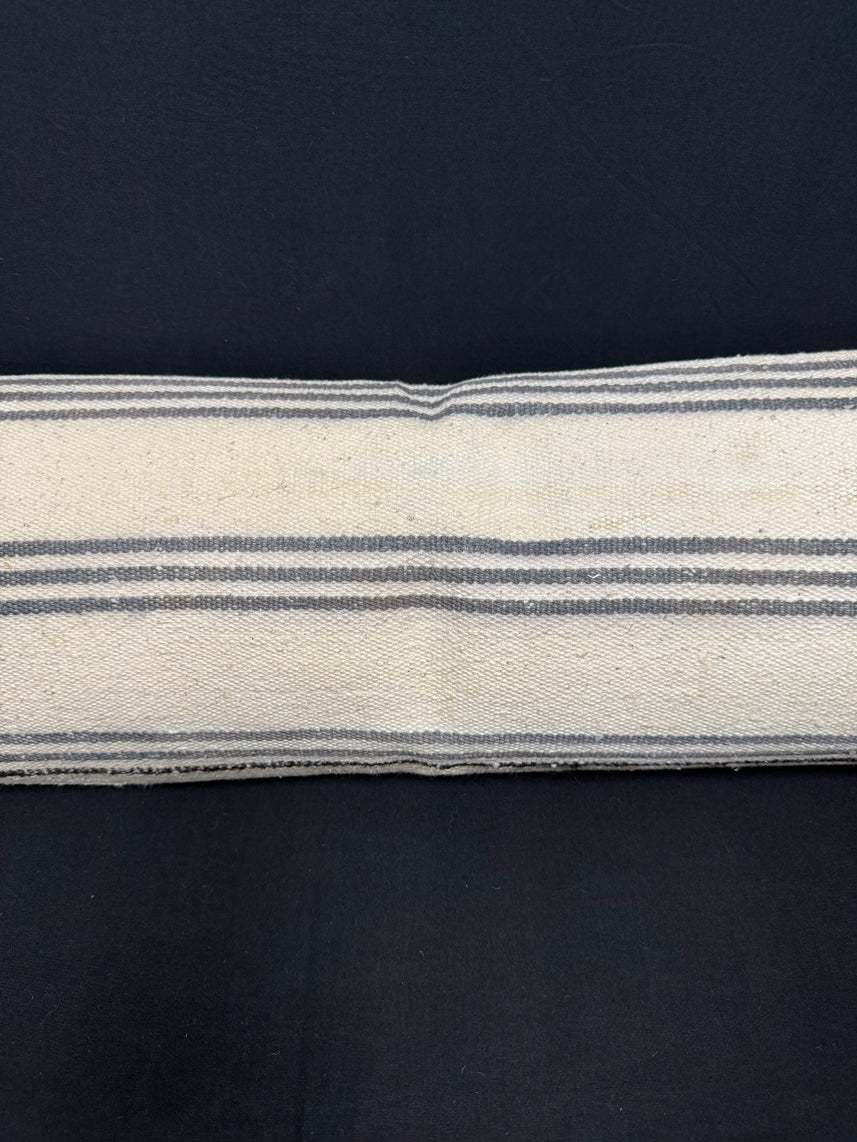 Turkish Hemp Pillow Cushion Natural Beige Gray Cushion Cover 12x46 #30304