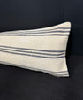 Turkish Hemp Pillow Cushion Natural Beige Gray Cushion Cover 12x46 #30304