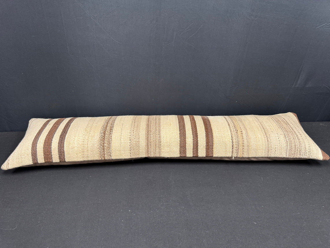 Turkish Hemp Pillow Cushion Natural Beige Brown Cushion Cover 12x46 #30328