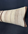 Turkish Hemp Pillow Cushion Natural Beige Brown Cushion Cover 12x46 #30328
