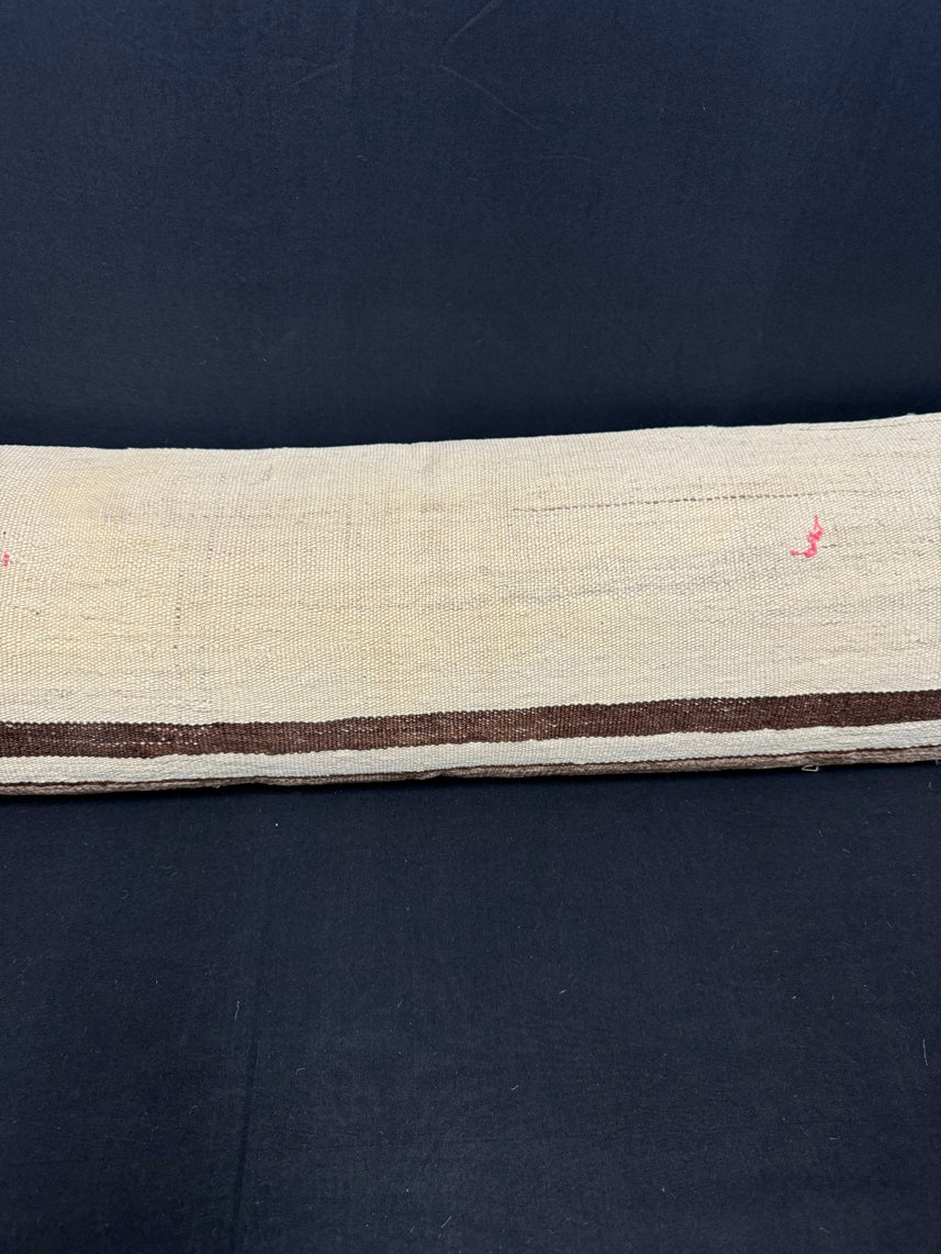 Turkish Hemp Pillow Cushion Natural Beige Brown Cushion Cover 12x46 #30291