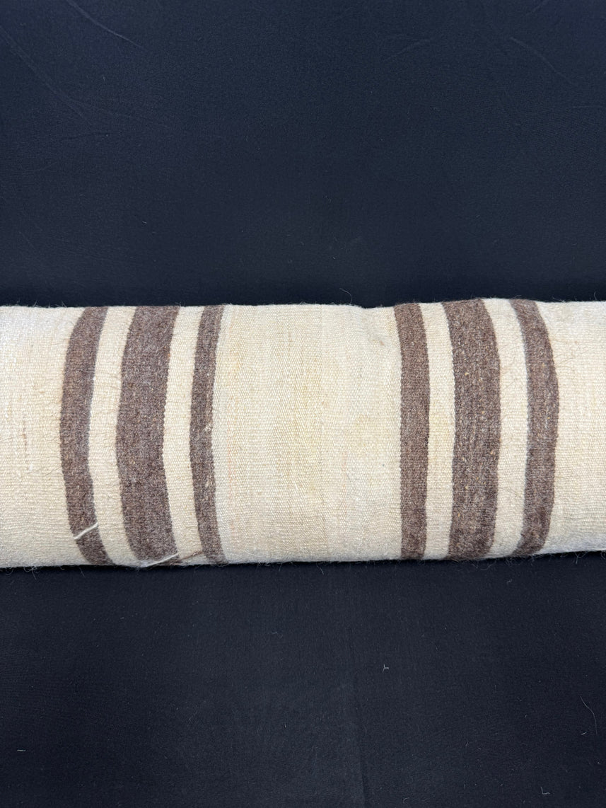 Turkish Hemp Pillow Cushion Natural Beige Brown Cushion Cover 12x46 #30292