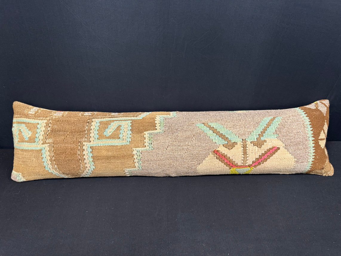 Turkish Hemp Pillow Cushion Natural Beige Brown Cushion Cover 12x46 #30525