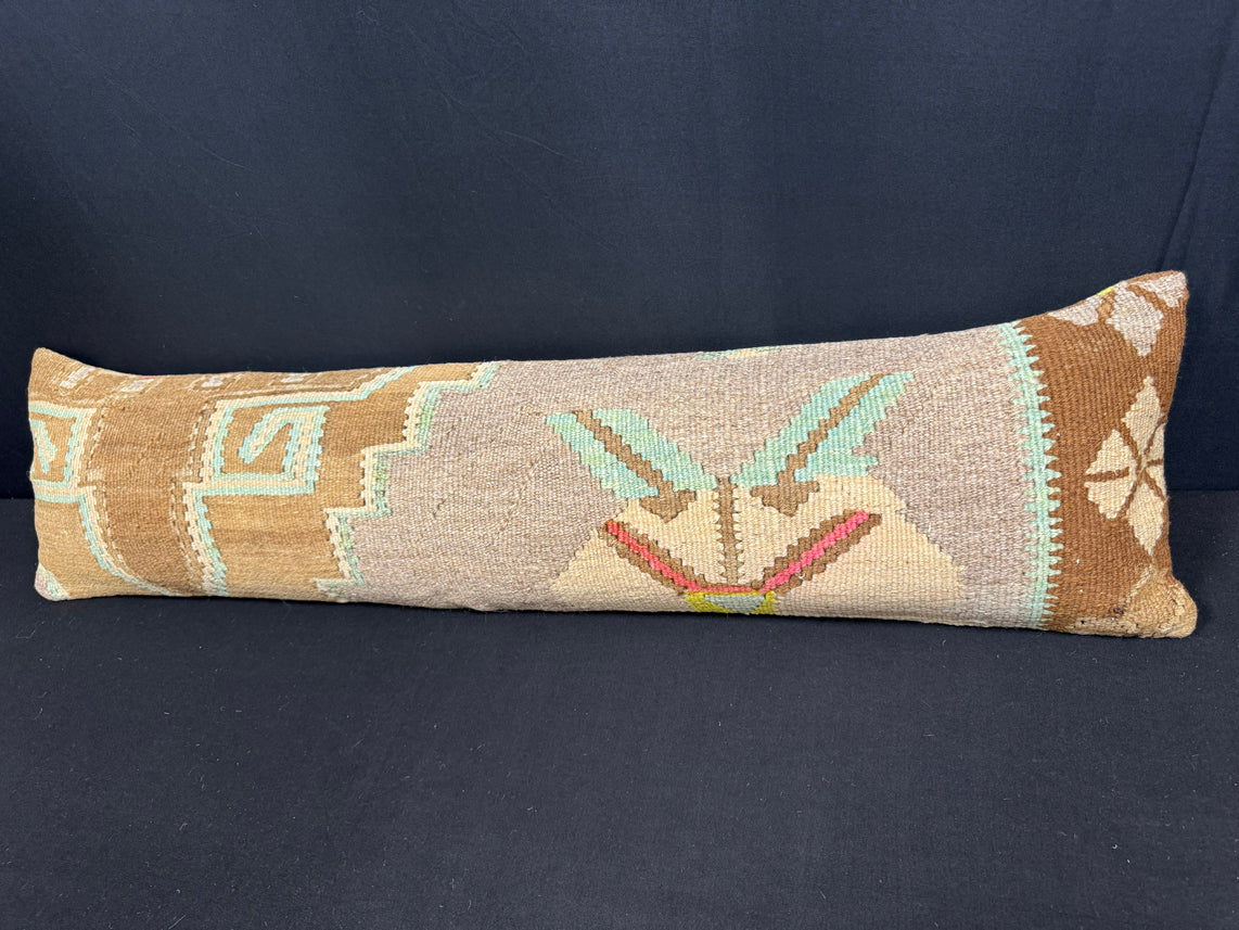 Turkish Hemp Pillow Cushion Natural Beige Brown Cushion Cover 12x46 #30525
