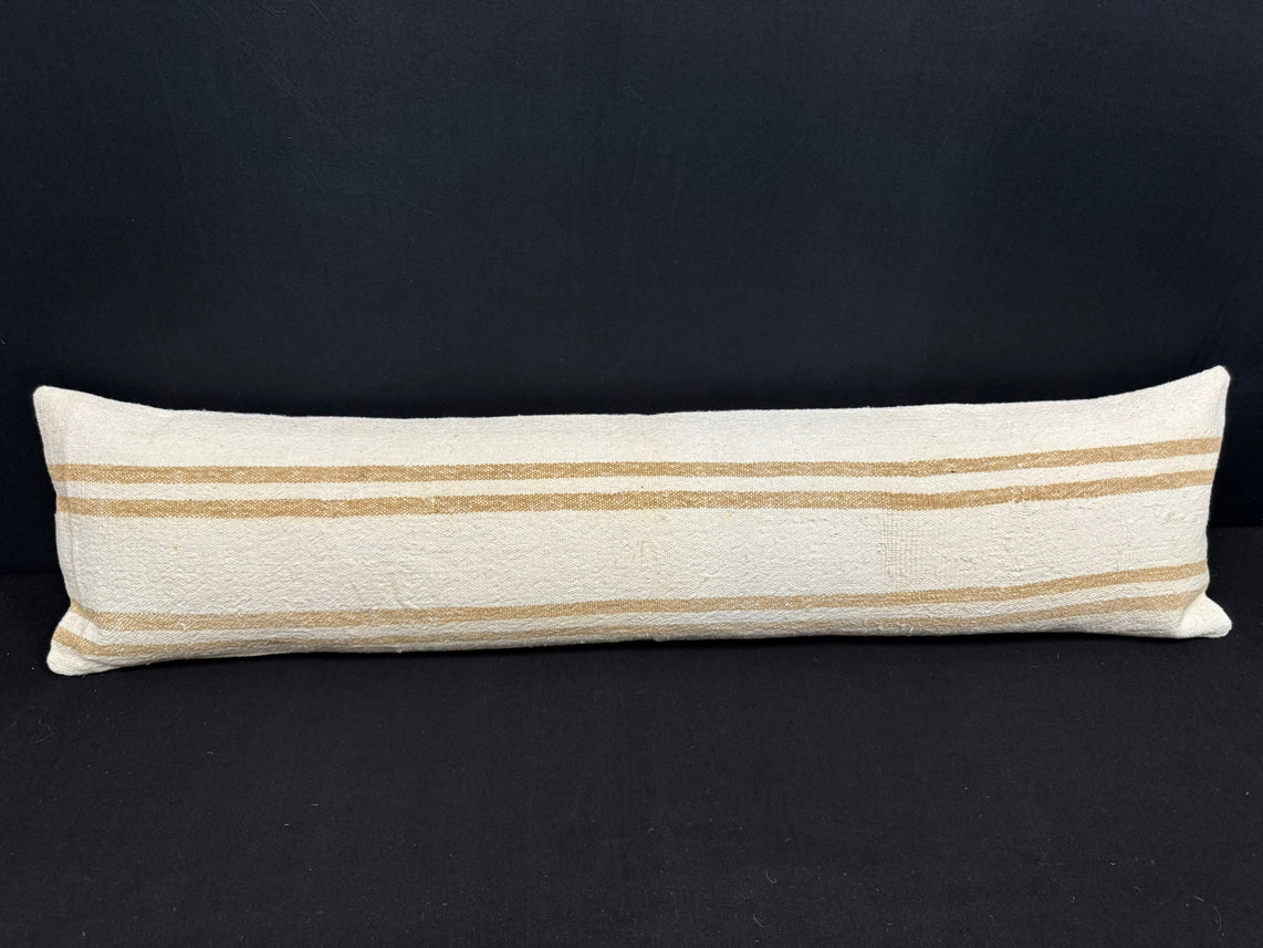 Turkish Hemp Pillow Cushion Natural Beige Brown Cushion Cover 12x46 #30312