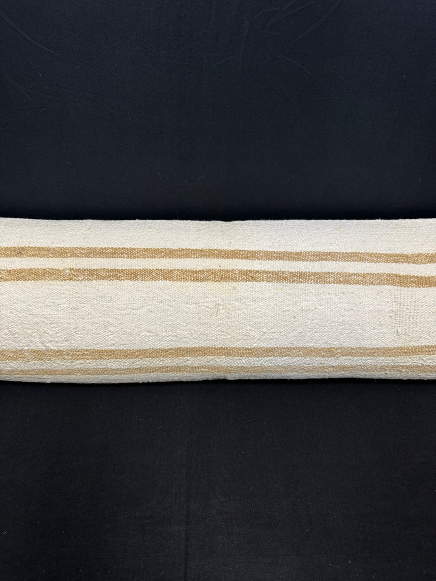 Turkish Hemp Pillow Cushion Natural Beige Brown Cushion Cover 12x46 #30312