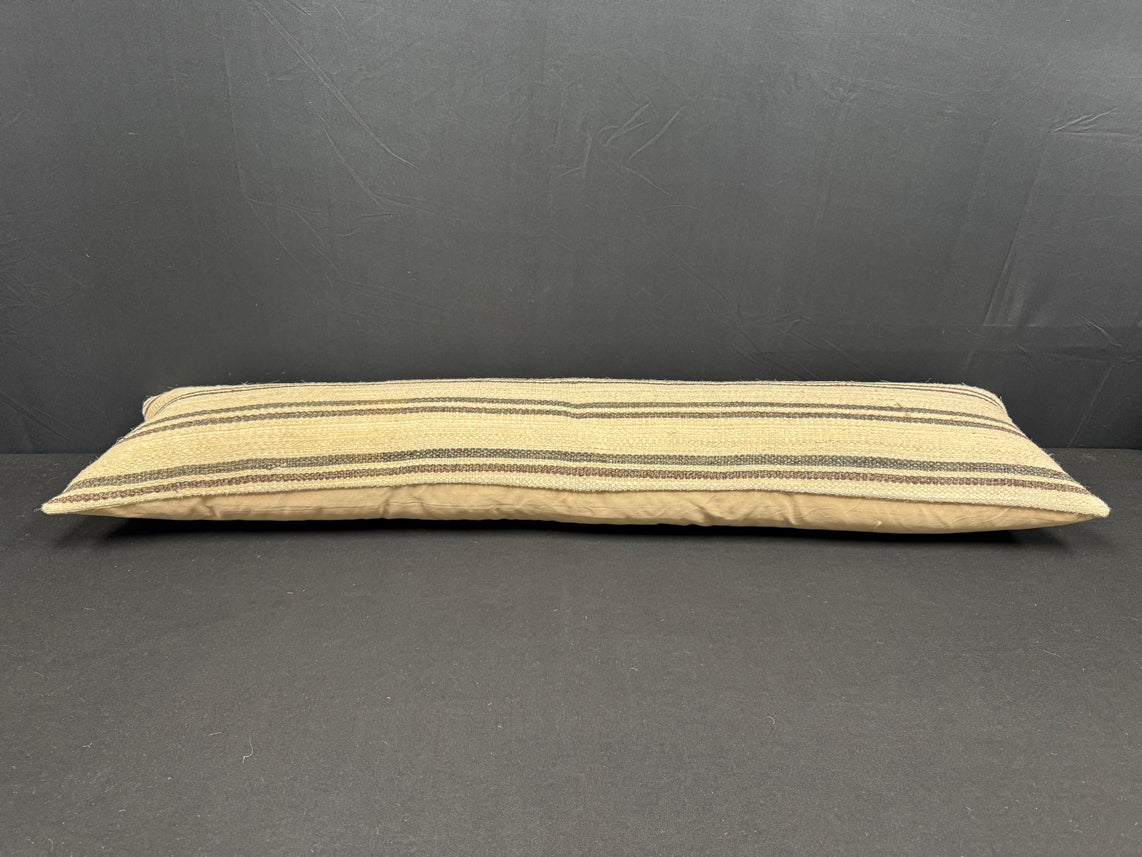 Turkish Hemp Pillow Cushion Natural Beige Brown Cushion Cover 12x46 #30286