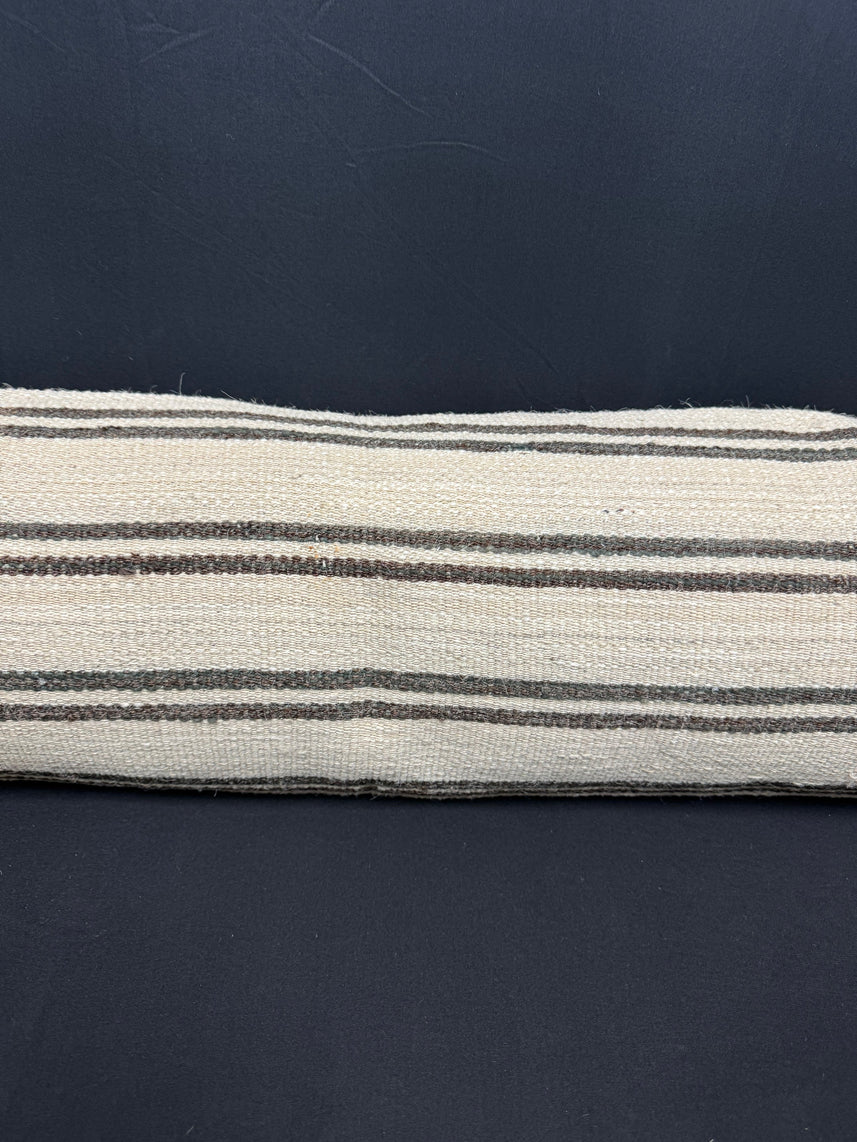 Turkish Hemp Pillow Cushion Natural Beige Brown Cushion Cover 12x46 #30286