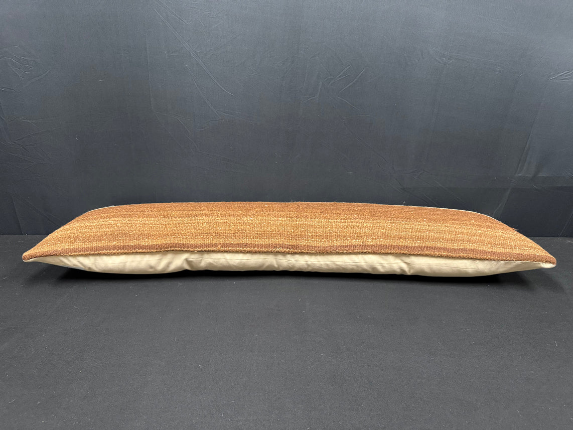 Turkish Hemp Pillow Cushion Natural Beige Brown Cushion Cover 12x46 #30332