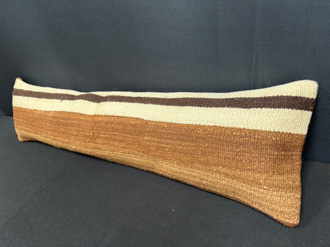 Turkish Hemp Pillow Cushion Natural Beige Brown Cushion Cover 12x46 #30332