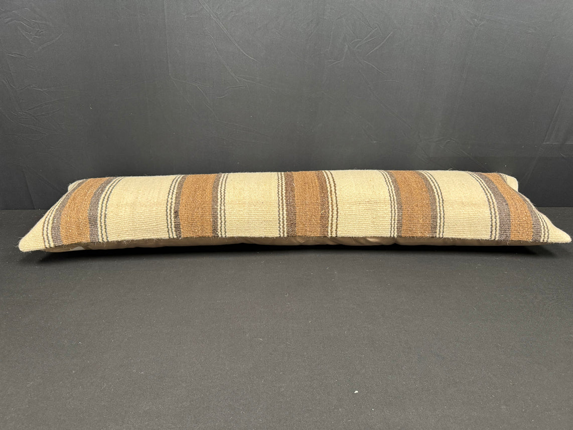 Turkish Hemp Pillow Cushion Natural Beige Brown Cushion Cover 12x46 #30325