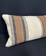 Turkish Hemp Pillow Cushion Natural Beige Brown Cushion Cover 12x46 #30325