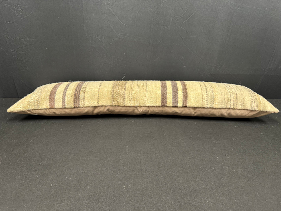 Turkish Hemp Pillow Cushion Natural Beige Brown Cushion Cover 12x46 #30314