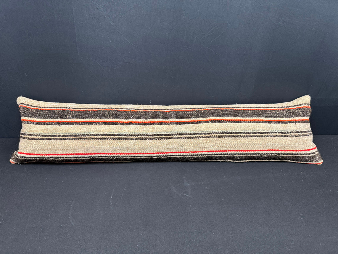 Turkish Hemp Pillow Cushion Natural Beige Brown Cushion Cover 12x46 #30317