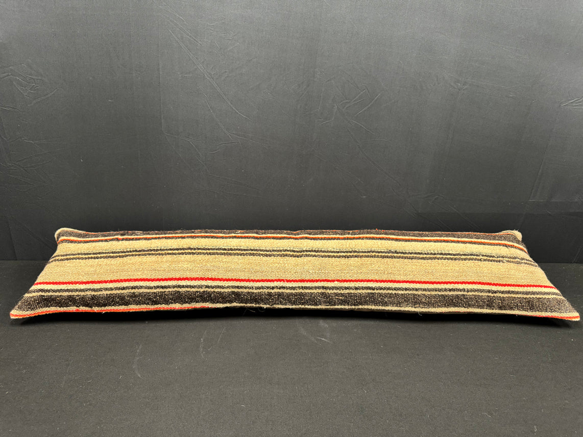 Turkish Hemp Pillow Cushion Natural Beige Brown Cushion Cover 12x46 #30317