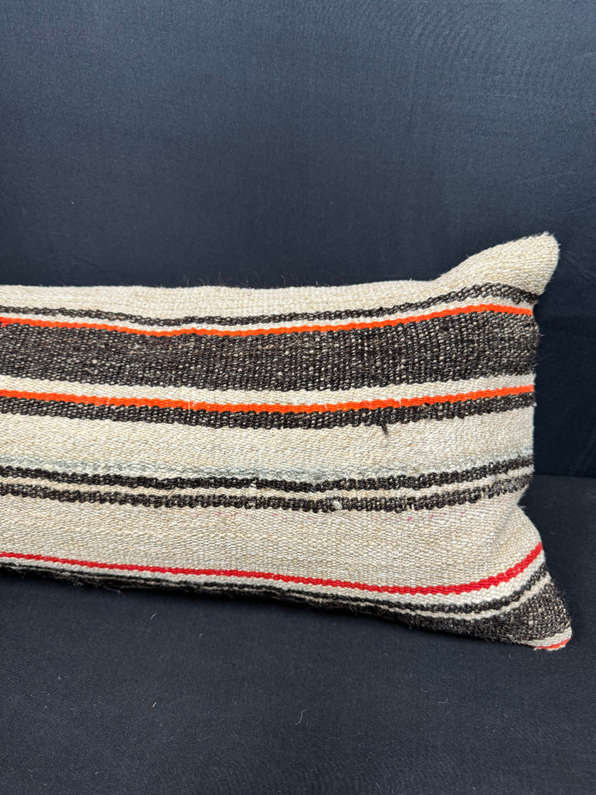 Turkish Hemp Pillow Cushion Natural Beige Brown Cushion Cover 12x46 #30317