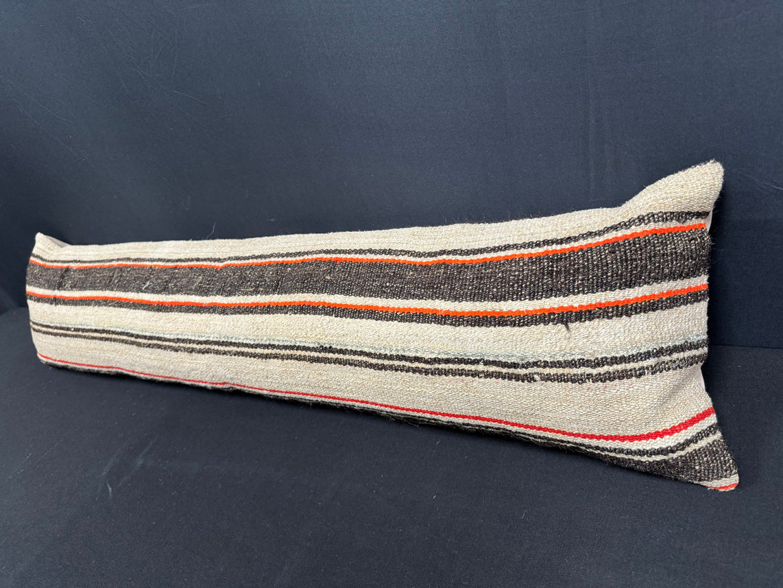Turkish Hemp Pillow Cushion Natural Beige Brown Cushion Cover 12x46 #30317