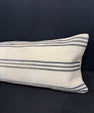 Turkish Hemp Pillow Cushion Natural Beige Gray Cushion Cover 12x46 #30323