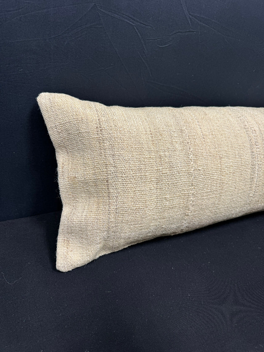 Turkish Hemp Pillow Cushion Natural Beige  Cushion Cover 12x46 #30322