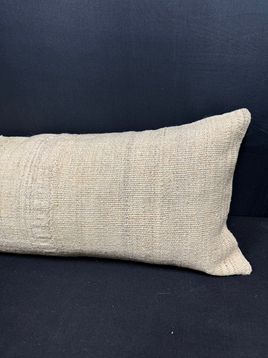 Turkish Hemp Pillow Cushion Natural Beige  Cushion Cover 12x46 #30322
